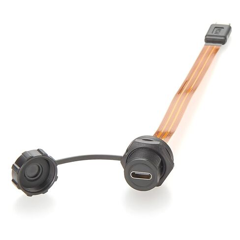 IP67 USB 3.1 Type-C Male to Female Extension Cable 10Gbps Flush Panel Mount USB 3.1 Gen2 C FPC Ribbon Flat Slim Cable 100W for Data Transfer Charging, Cabinet, Embedded PC, Automation(0.2m) in Saudi Arabia