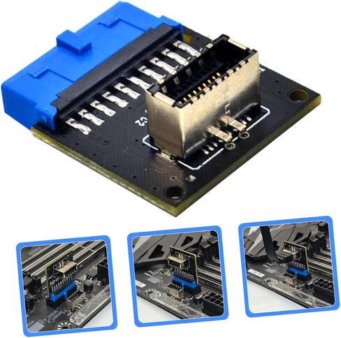 jojofuny USB Front Panel Adapter to Type- Converter High-Speed Data Transfer for Motherboard Easy Installation Design Connections in Saudi Arabia
