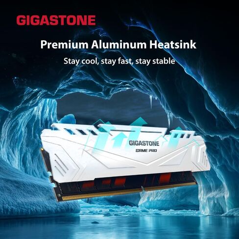 【DDR5 RAM】 GIGASTONE Game PRO 32GB Kit (2x16GB) DDR5 6400MHz PC5-51200 CL40-40-40-84 Intel XMP 3.0 AMD Expo 1.35v UDIMM 288 Pin Unbuffered Non ECC High Performance Gaming Desktop Memory – White in Saudi Arabia