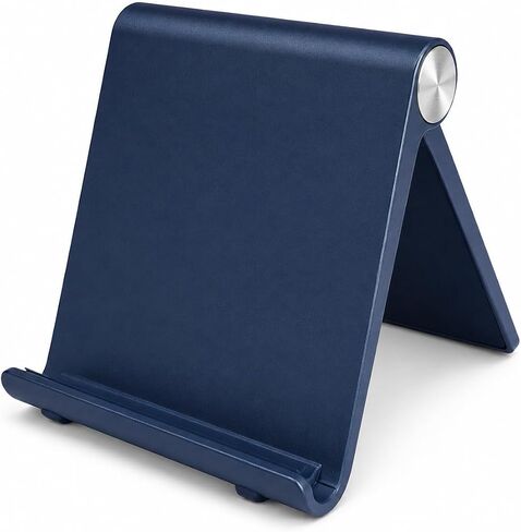Foldable Cell Phone Stand for Desk, Adjustable Portable Phone Holder for Smartphones & Mini Tablets, Navy in Saudi Arabia