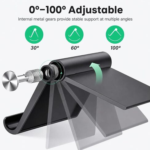 Foldable Cell Phone Stand for Desk, Adjustable Portable Phone Holder for Smartphones & Mini Tablets, Navy in Saudi Arabia