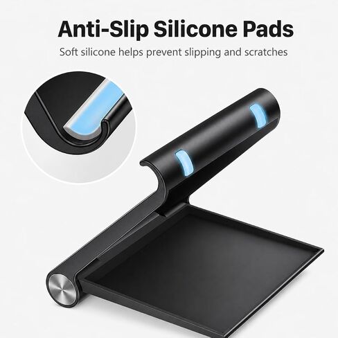 Foldable Cell Phone Stand for Desk, Adjustable Portable Phone Holder for Smartphones & Mini Tablets, Navy in Saudi Arabia