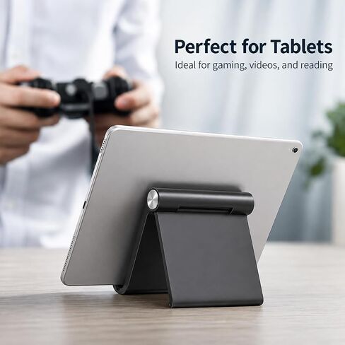 Foldable Cell Phone Stand for Desk, Adjustable Portable Phone Holder for Smartphones & Mini Tablets, Navy in Saudi Arabia