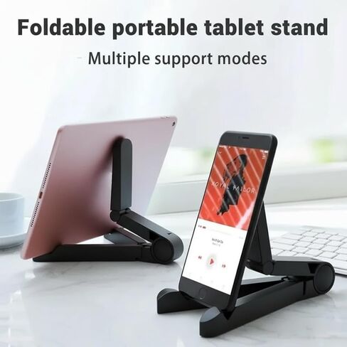 Multi-Angle Portable Monitor Stand & Tablet Kickstand, Foldable Small Monitor for Tablet, Universal Foldable Phone Stand Compatible with 7-10.2 Inches Tablets, Smartphones in Saudi Arabia
