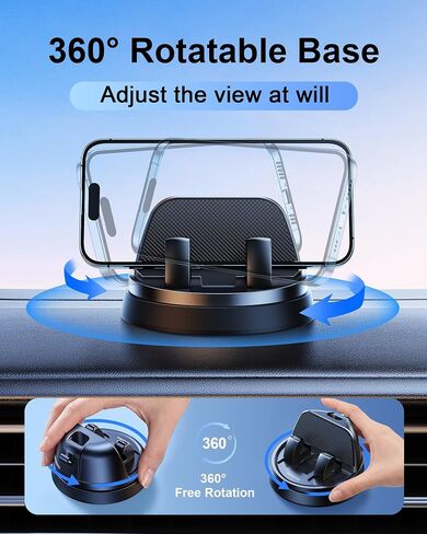 Car Dashboard Phone Holder 360 Degree Rotation Car Dash Phone Mount in Saudi Arabia