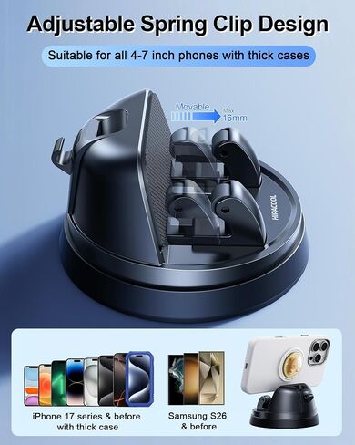 Car Dashboard Phone Holder 360 Degree Rotation Car Dash Phone Mount in Saudi Arabia