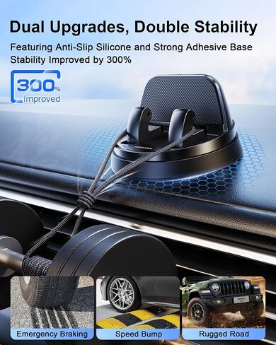 Car Dashboard Phone Holder 360 Degree Rotation Car Dash Phone Mount in Saudi Arabia