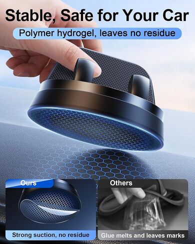 Car Dashboard Phone Holder 360 Degree Rotation Car Dash Phone Mount in Saudi Arabia