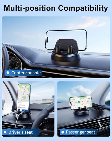 Car Dashboard Phone Holder 360 Degree Rotation Car Dash Phone Mount in Saudi Arabia