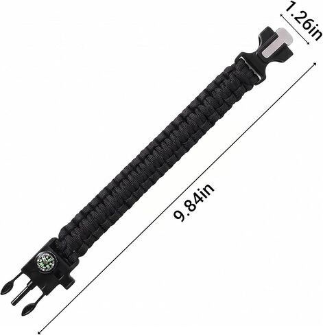 Survival Paracord Bracelet 8 Pack with Fire Starter Compass Whistle in Saudi Arabia