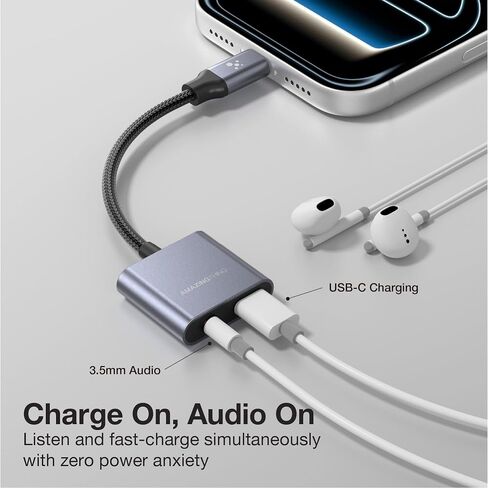 AMAZINGthing [Thunder PRO USB-C to 3.5mm Audio and 60W Charger Adapter in Saudi Arabia