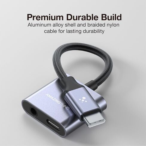 AMAZINGthing [Thunder PRO USB-C to 3.5mm Audio and 60W Charger Adapter in Saudi Arabia