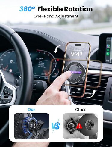 LOXP MagSafe Car Mount, Magnetic Car Vent Phone Holder, 24 Strong Magnet in Saudi Arabia