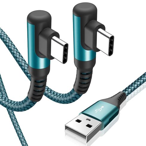 USB to USB C Cable Right Angle 2-Pack 6.6ft 3.1A Fast Charging Carplay Cord in Kuwait