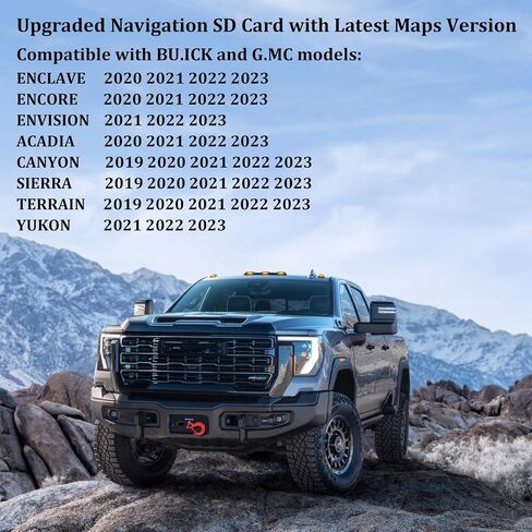 Updated 86531529 Navigation SD Card with the Latest Map Version, Compatible with 2019-2023 Enclave Encore Envision, CT4 CT5 CT6, Escalade, Camaro Colorado Corvette, Silverado Suburban, Yukon Sierra in Saudi Arabia