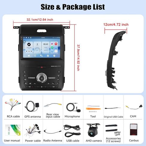 [4+128GB] Android 15 Car Radio Stereo for Ford F150 2013 2014 in Kuwait