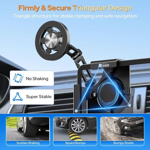 Aceele Phone Holder for Tesla Model 3 & Y, Metal Frame Magnetic Phone Mount in Kuwait