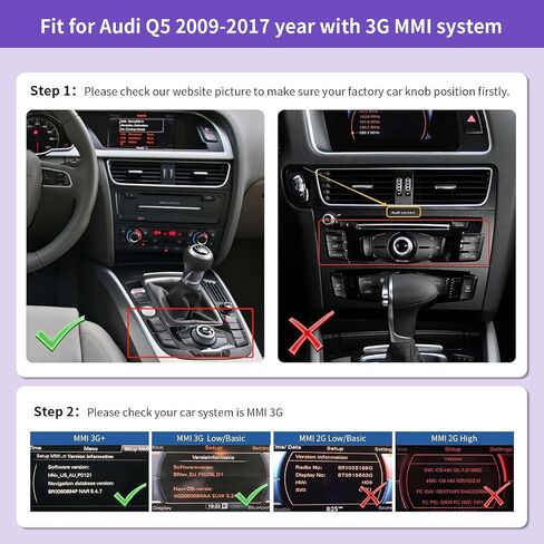 2026 شاشة CarPlay Android Auto مقاس 12.3 بوصة لسيارة Audi Q5 in Kuwait