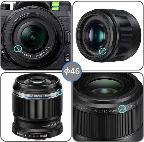 46mm Lens Cap for Nikkor Z DX 16-50mm f/3.5-6.3 Lens-2 PCs in Kuwait