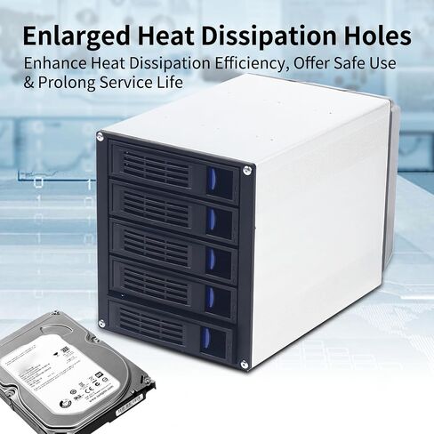 5-Bay SAS SATA Hot Swap Cage 3X 5.25 Bay Aluminum HDD Mobile Rack in Kuwait