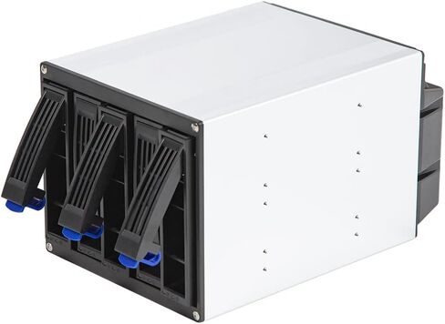 5-Bay SAS SATA Hot Swap Cage 3X 5.25 Bay Aluminum HDD Mobile Rack in Kuwait