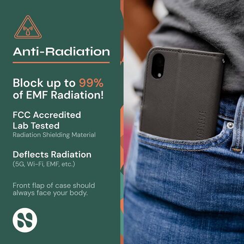 SafeSleeve EMF Blocker Leather Case iPhone 17 Pro Max, Leather in Kuwait