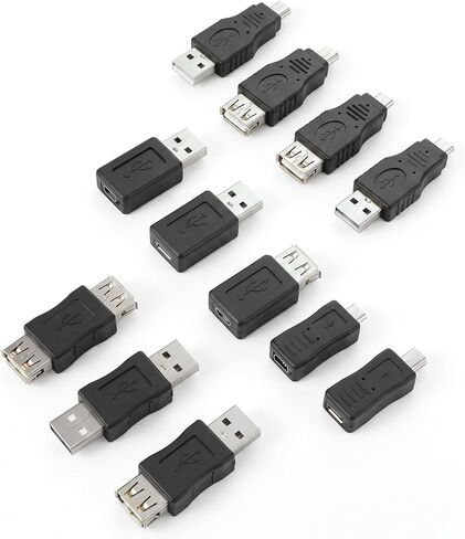 12 Pcs USB Adapter Kit, Adaptor Set with USB-C to Micro Usbs Adapter in Saudi Arabia
