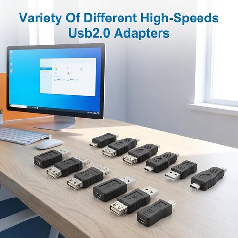 12 Pcs USB Adapter Kit, Adaptor Set with USB-C to Micro Usbs Adapter in Saudi Arabia