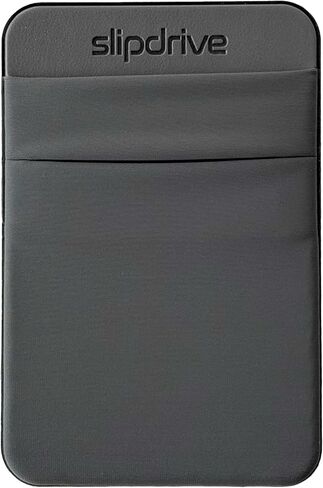 Portable Hard Drive Sleeve for Laptop - SSD Solid State Drive Holder - Dual Pocket Reusable Adhesive Storage Pouch - Stick-On External Hard Drive Carrying Case (5 x 3.25 Inch, Small, Gray) in Kuwait