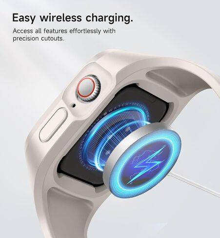 سوار رياضي من SURITCH لساعة Apple 9/8/7/6/5/4/SE3/SE2/SE مع حزام 41 ملم 40 ملم، حزام بديل واقٍ متين من السيليكون الناعم المقاوم للصدمات مع حافظة للنساء والرجال، أسود in Kuwait