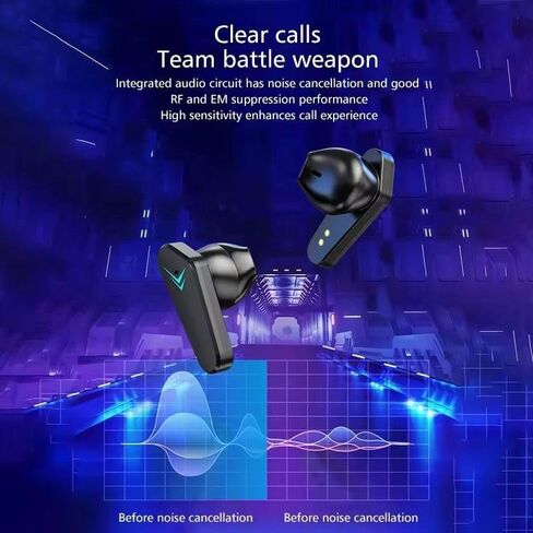 VIVIDUS X15 Mini TWS Gaming Earbuds with LED Lights & Noise Cancelling in Kuwait