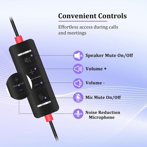 USB Headphone with ENC Dual Noise Cancelling Mic for Computer PC Laptop Mac in Saudi Arabia