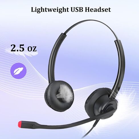 USB Headphone with ENC Dual Noise Cancelling Mic for Computer PC Laptop Mac in Saudi Arabia