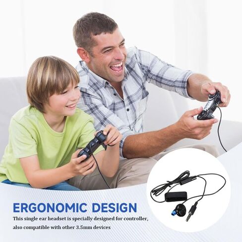 3.5mm Gaming Headphones Suitable for 4, Gaming Headset, in Ear Earbuds with Microphone and Controller, Suitable for Daily Gaming, Audiovisual and Other Scenarios in Saudi Arabia