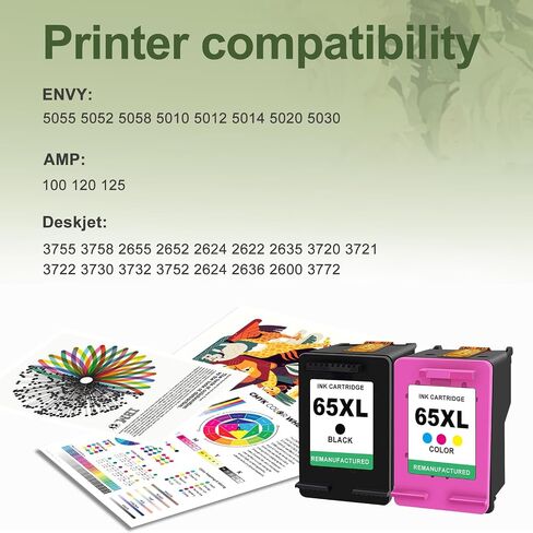 خراطيش حبر 65XL بديلة لحزمة التحرير والسرد HP 65 XL باللون الأسود HP65XL in Kuwait