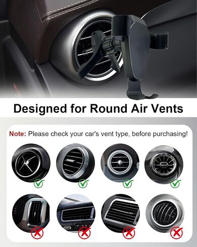 Gravity Phone Holders for Round Air Vent in Kuwait