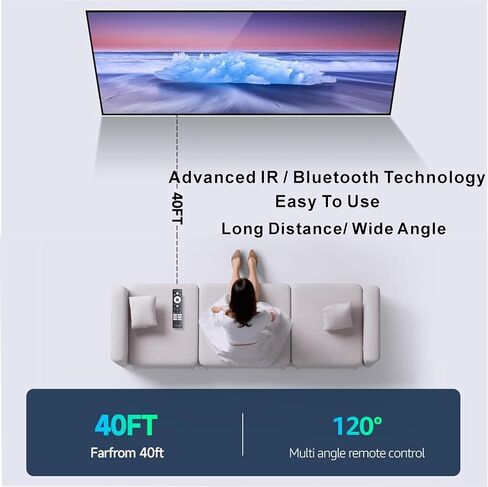 Replacement for Samsung TV Remote, Voice Control, Compatible with 2019-2025 Samsung Smart TV, LED, QLED, Crystal UHD, 2-Year Warranty in Saudi Arabia