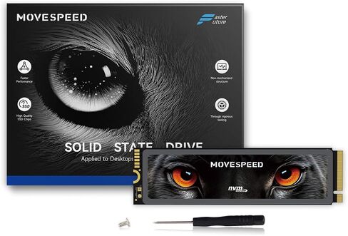 MOVE SPEED HB7450 2TB SSD for PS5 with Heatsink TLC NAND, PCIe 4.0 NVMe M.2 Internal Solid State Drive - Up to 7450MB/s, 3D Storage Expansion Compatible with PS5, Desktops and Laptops in Saudi Arabia