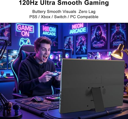 FMC 18.5" Large Portable Monitor IPS 120Hz USB-C HDMI Monitors in Saudi Arabia