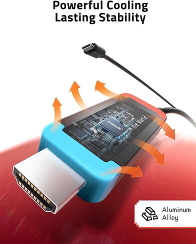 Lemorele 100W PD USB‑C to HDMI Adapter Cable for Switch 2, 4K@60Hz in Saudi Arabia