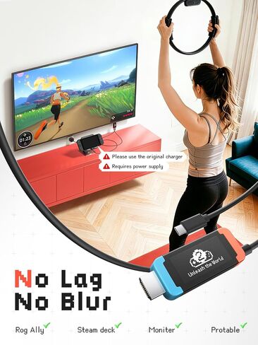 Lemorele 100W PD USB‑C to HDMI Adapter Cable for Switch 2, 4K@60Hz in Saudi Arabia
