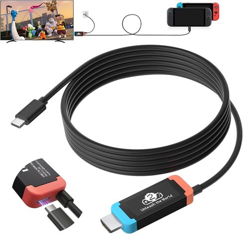 Lemorele 100W PD USB‑C to HDMI Adapter Cable for Switch 2, 4K@60Hz in Saudi Arabia