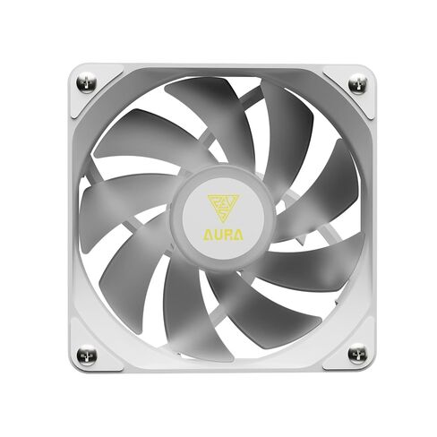 مبرد سائل GAMDIAS Aura GL360 Digital WH 360mm AIO CPU، شاشة رقمية 2.1 بوصة، 3X 120mm PWM ARGB Fans، 1800 دورة في الدقيقة، قاعدة نحاسية، Intel LGA 1851/1700 & AMD AM5/AM4، أبيض in Kuwait