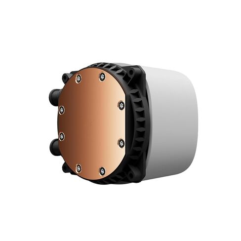 مبرد سائل GAMDIAS Aura GL360 Digital WH 360mm AIO CPU، شاشة رقمية 2.1 بوصة، 3X 120mm PWM ARGB Fans، 1800 دورة في الدقيقة، قاعدة نحاسية، Intel LGA 1851/1700 & AMD AM5/AM4، أبيض in Kuwait