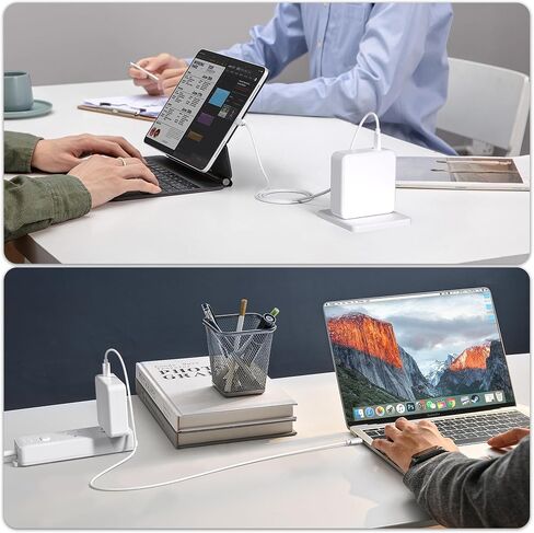Mac Book Pro Charger 61W USB C Charger Power Adapter Compatible with MacBook Pro 13 Inch/12 Inch,2021, 2020, 2019, 2018, 2017, 2016 for Mac Book, MacBook Air 13/12 Inch, Type C Power Supply in Kuwait