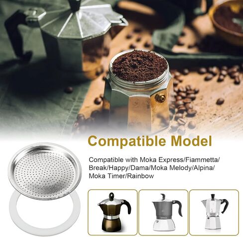 Moka Pot Spare Parts Replacement for Bialetti 3/4 Cups Gasket and Plate in Saudi Arabia