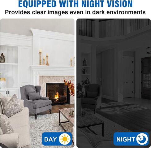 Home Security Cameras Hidden Camera Video HD 1080P WiFi Camera Wireless Small Cam Real-Time Spy Camera for Home with Night Vision, App Control and Motion Detection in Saudi Arabia