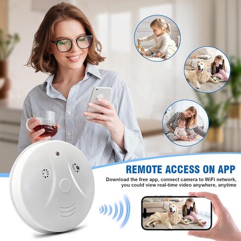 Home Security Cameras Hidden Camera Video HD 1080P WiFi Camera Wireless Small Cam Real-Time Spy Camera for Home with Night Vision, App Control and Motion Detection in Saudi Arabia