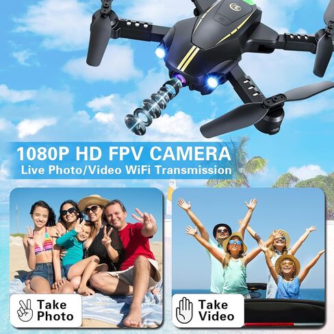 Foldable Camera Drone, 1080P FPV RC Drone for Beginners Kids & Adults in Kuwait