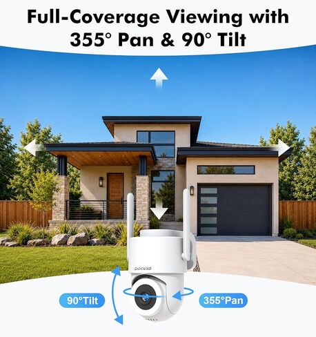 2.5K Outdoor WiFi Security Camera, Plug-in, 360° PTZ Auto Tracking in Saudi Arabia